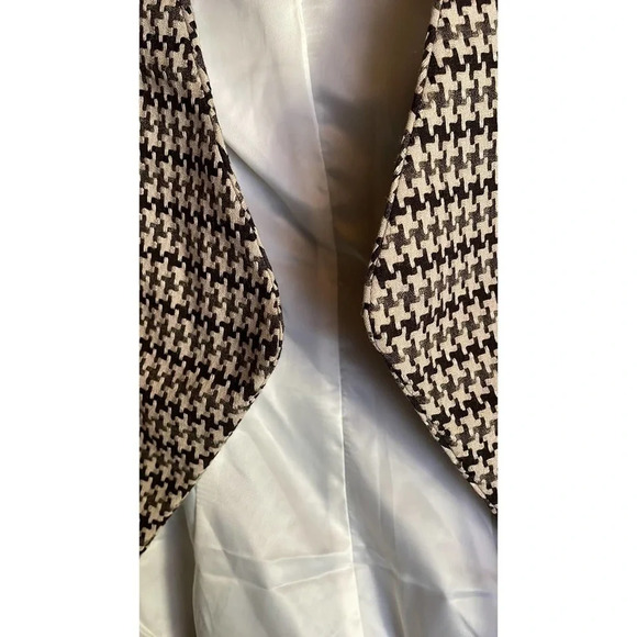 New HM Brown/Cream Houndstooth Blazer/Jacket Size‎ 4 - Picture 6 of 10
